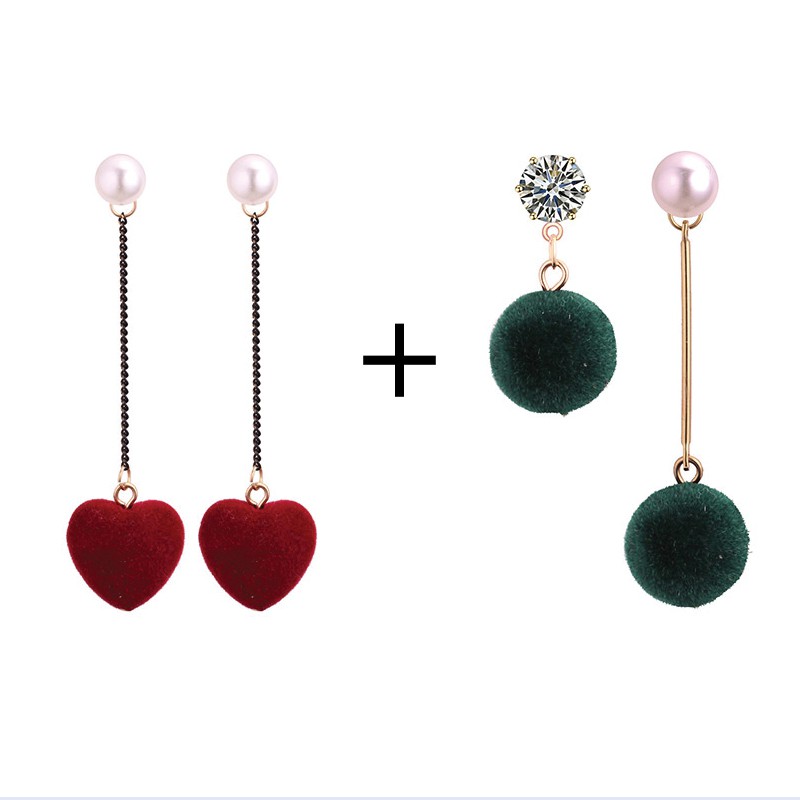 FS LRC Anting Tusuk Velvet BUY 1 GET 1