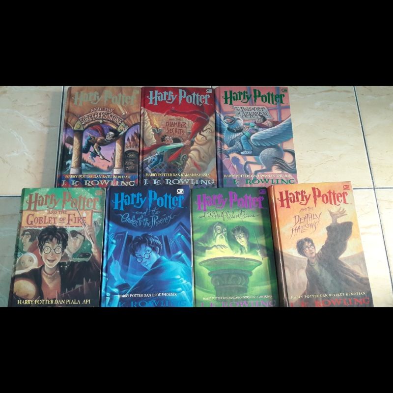 NOVEL HARRY POTTER HARDCOVER ORIGINAL KOLPRI 1-7 1 SET BAHASA INDONESIA