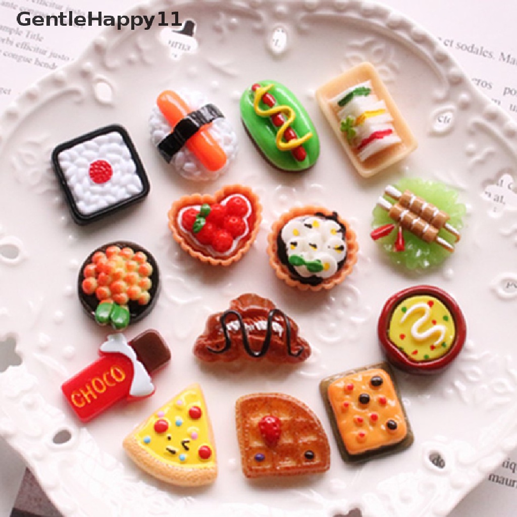 Gentlehappy DIY Fashion Miniatur Rumah Boneka Makanan Cemilan Boneka Perhiasan Dekorasi Aksesoris