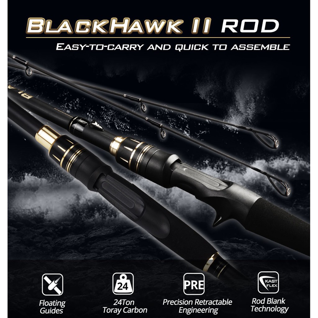 KastKing BlackHawk II Joran Pancing Carbon Fiber Casting Rod 2.03M