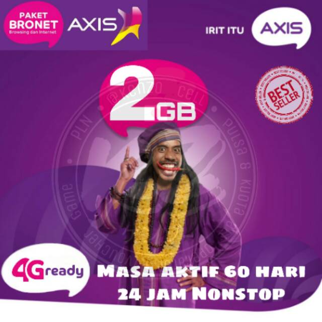 Paket Kuota Internet AXIS BRONET 2 GB 24 jam 2GB