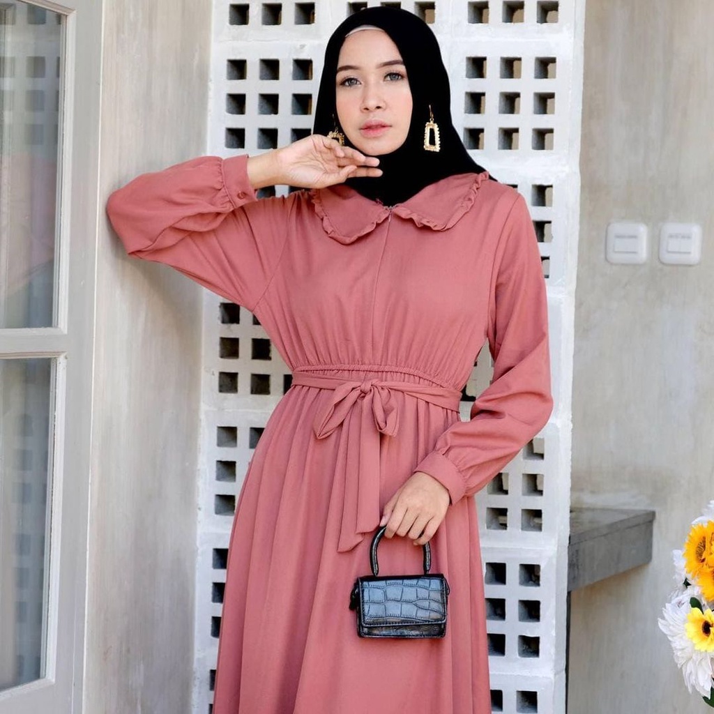 Terlaris Gamis Katun Polos, Gamis Polos Murah, Gamis Kayla by Al Faris Elegan