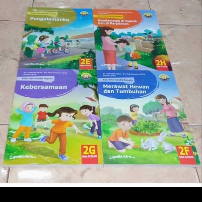 BISA COD PAKET Buku SD Kelas 2 E F G H Teks Tematik Terpadu Yudhistira