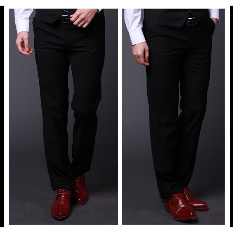 SETELAN BLAZER SLIMFIT SHANGHAI KIYOSHI BLACK 2IN1 INCLUDE CELANA HITAM HIGH TWIST NIKAYU