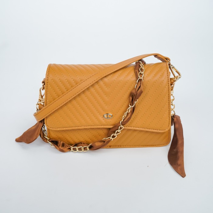 Tas Selempang Les Femmes Tas Selempang Wanita Sling Bag G208 210412 - CAMEL Tas cowok keren original