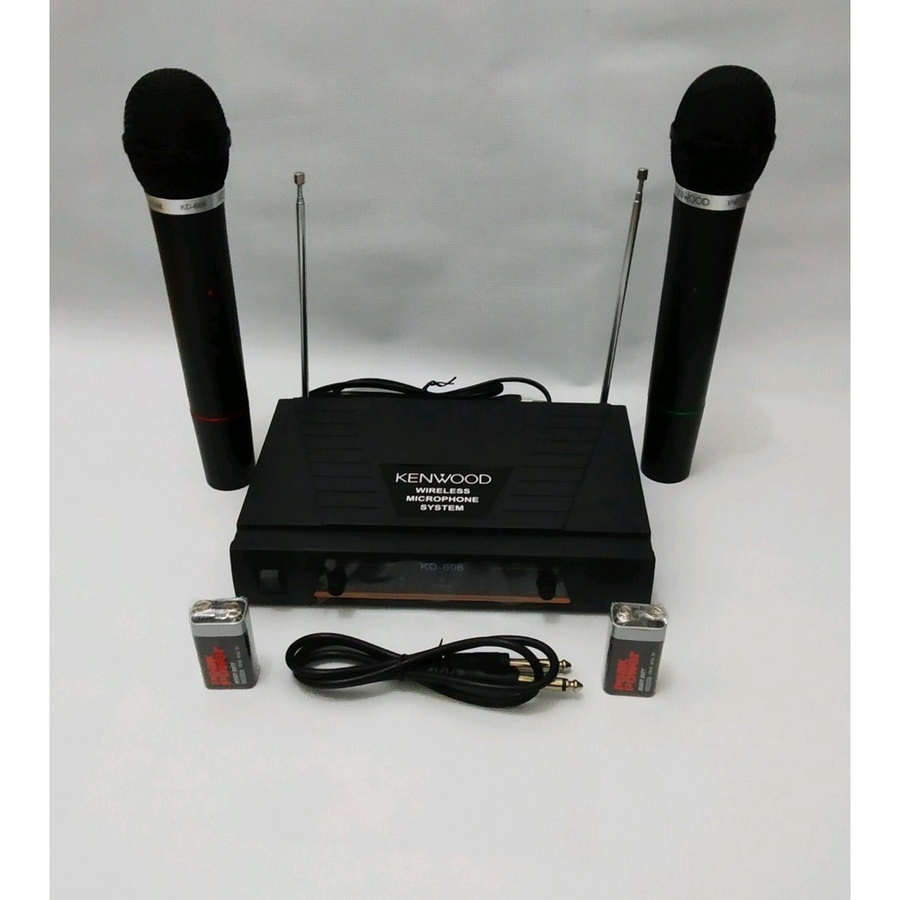 Mic Microphone Wireless Double Kenwood KD-606 - Mic Tanpa Kabel