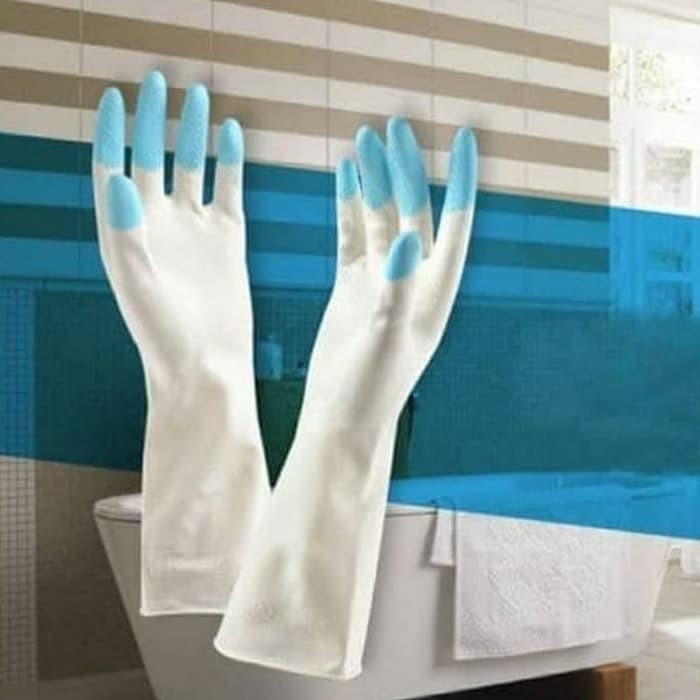 Sarung Tangan Karet Cuci Piring Anti Air / Rubber Glove Latex Silicone