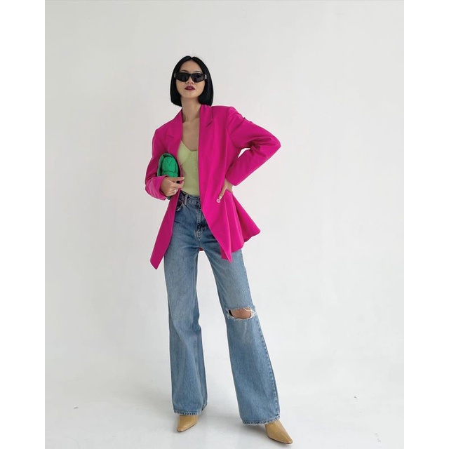 TRICK & TRICKY OVERSIZED BLAZER MAGENTA