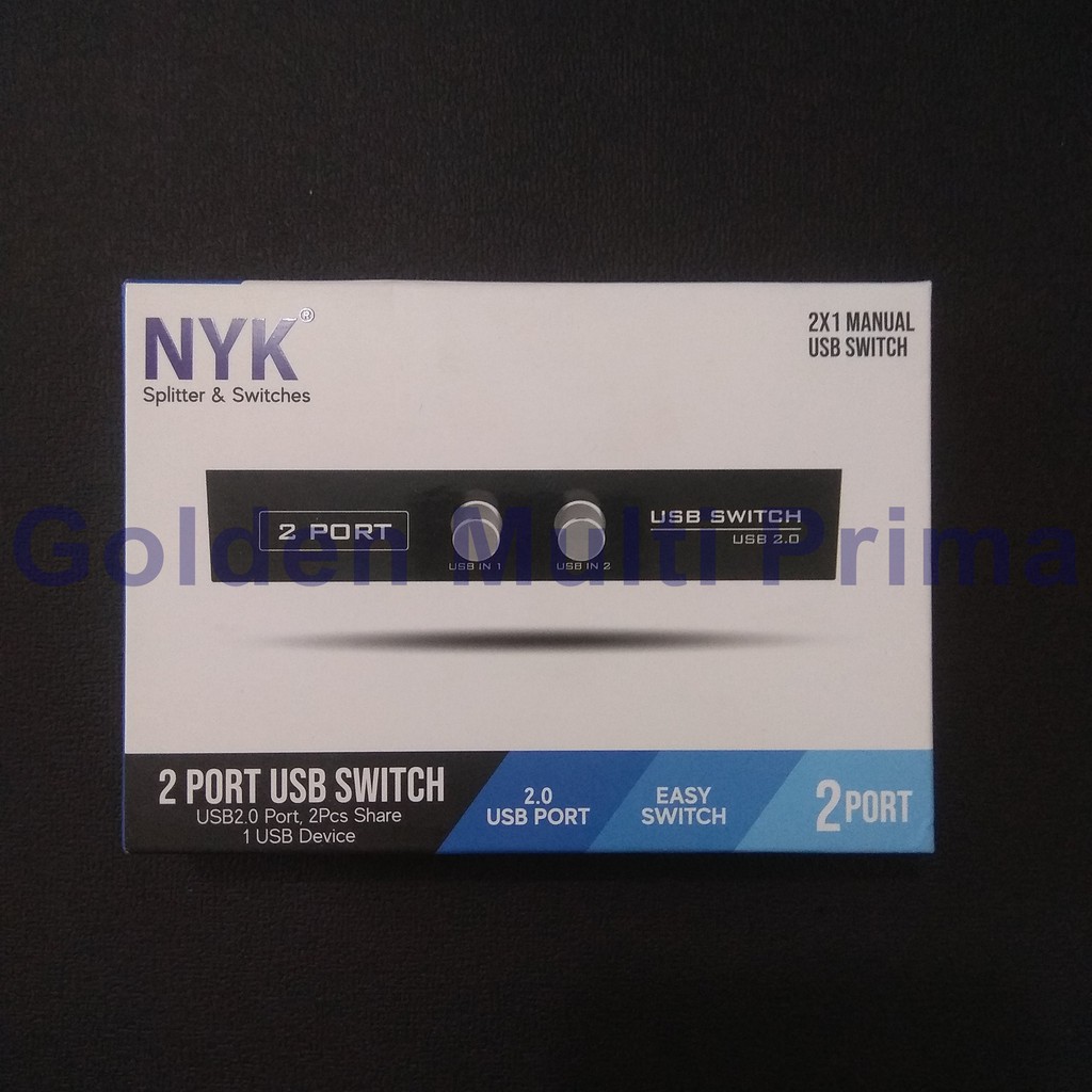 USB Switch 2 Port / Manual Switch Printer 2 Port / Data Switch