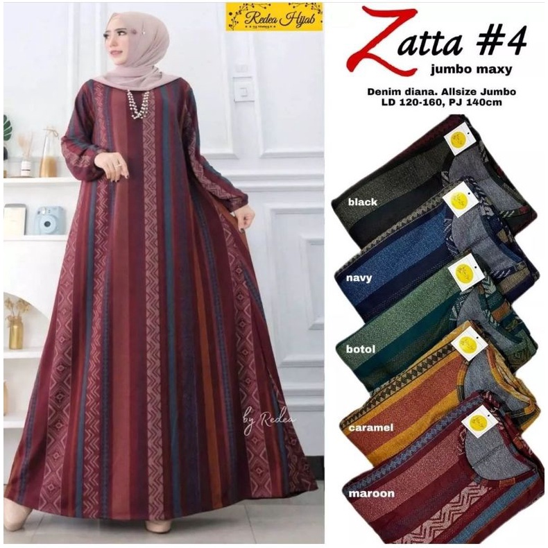 Tiramitsu Jumbo - LD120-130 Gamis Diana Denim Jumbo Bigsize Oversize Bumil / Zatta Jumbo Maxy / R.26 - 025-6533