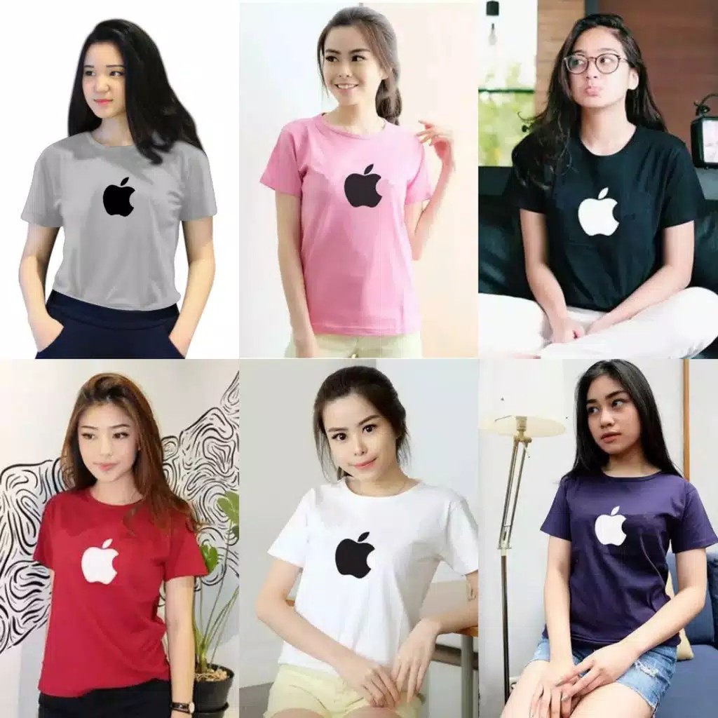 RX Fashion Apple Tee - kaos wanita Tshirt Tumblr bahan