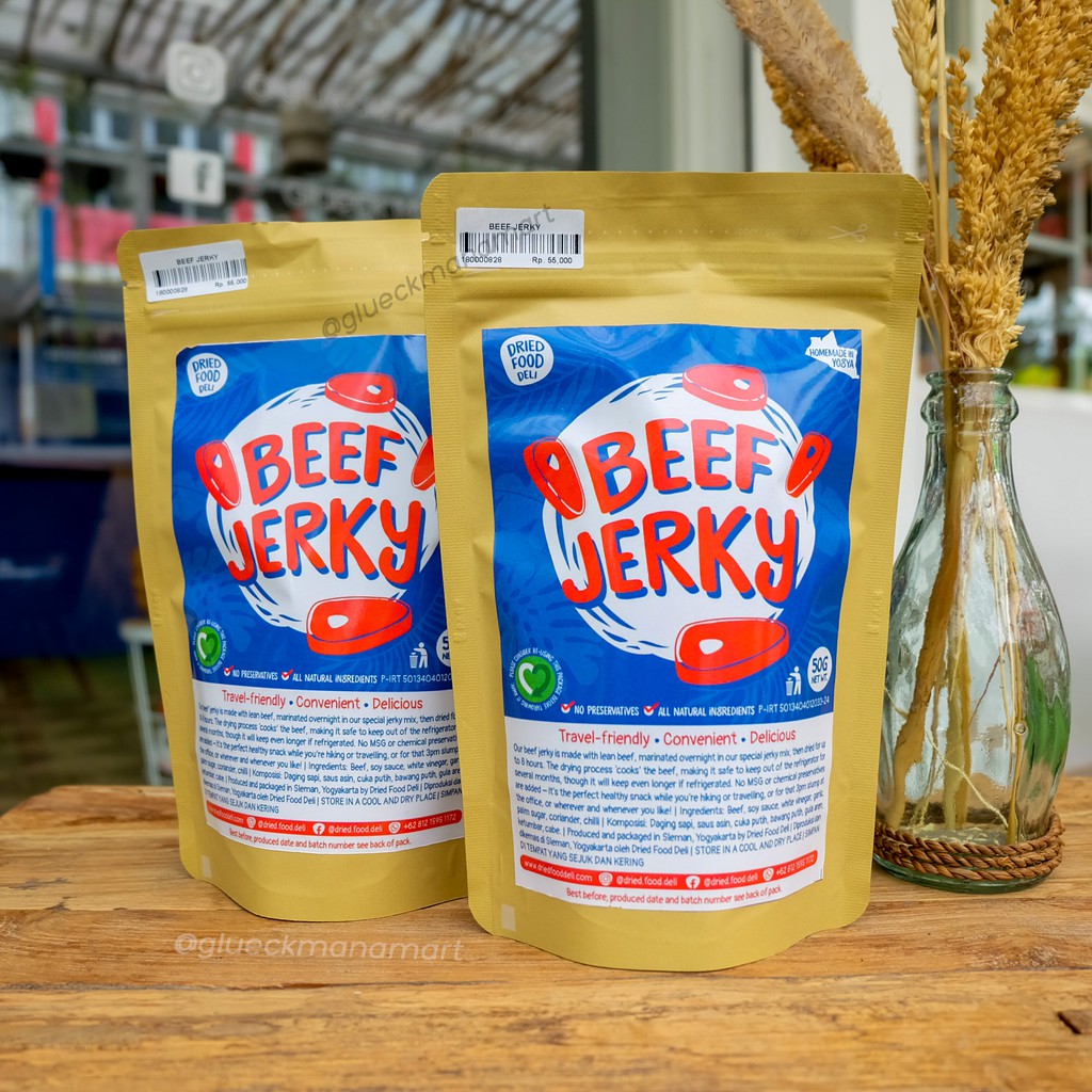 

Beef Jerky / Daging Sapi asap kering 50 Gr