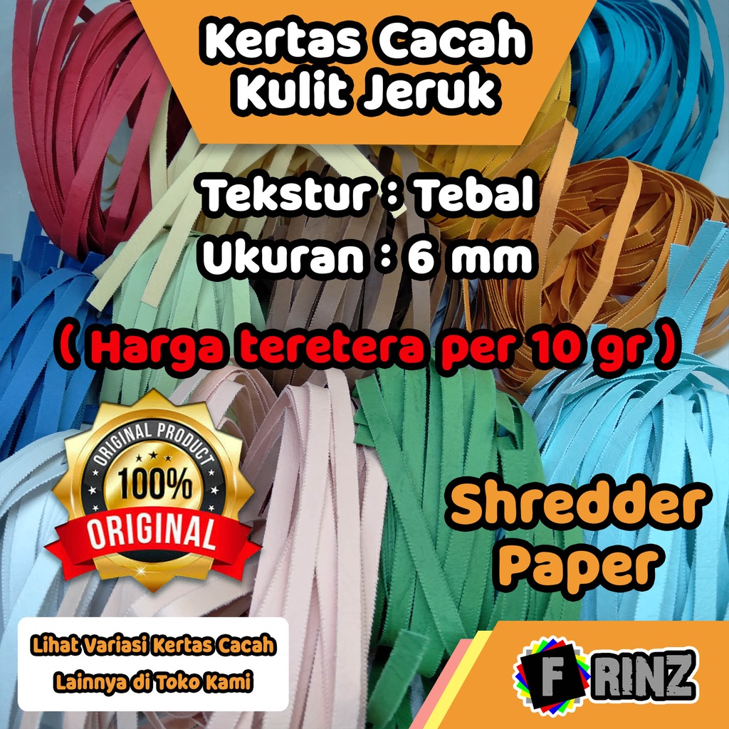 

Kertas Cacah ~ Permukaan Bercak Kulit Jeruk Tebal / Kertas Serut Corak / Isian Hampers