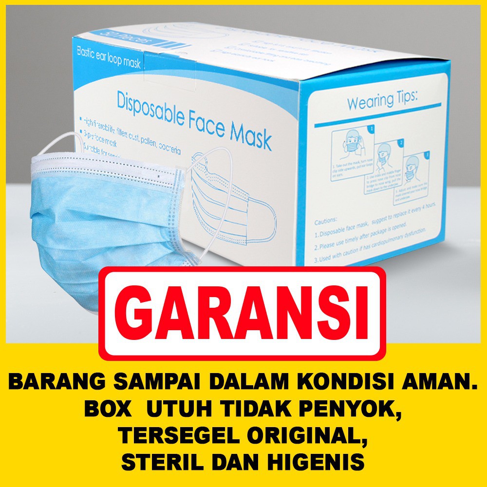 masker medis bedah surgical 3 ply 3ply Higenis Steril Surgical mask kesehatan warna sensi -L-0001