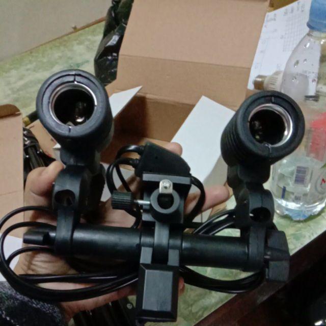 Lamp Holder E 27 Single - Double - 4 Lamp Dengan Dudukan Payung Light Stand Termurah