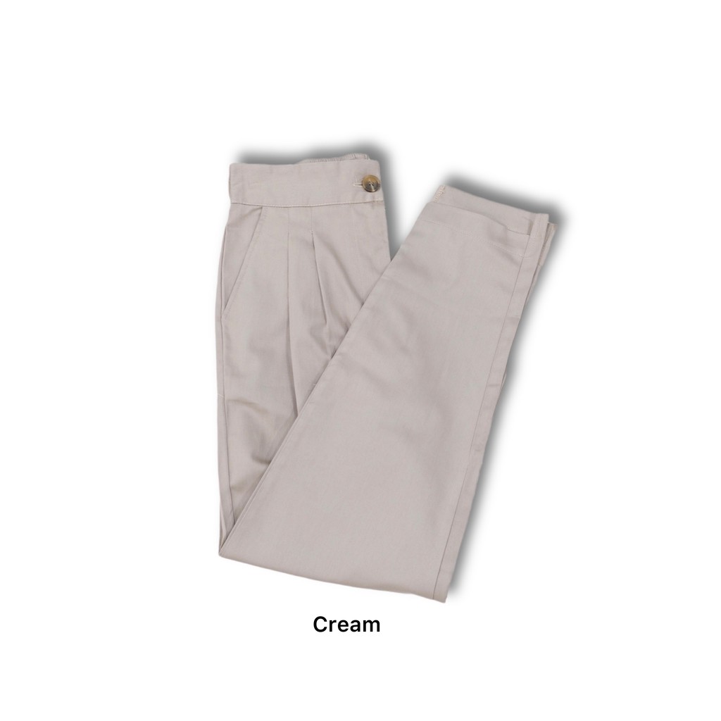 Akia Pant - Long Pant Wanita By Azhania-Cream