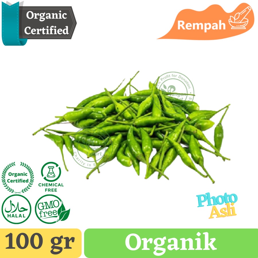 

Cabai Rawit Hijau , Cabe Cengek , Sayur Bumbu Buah Segar