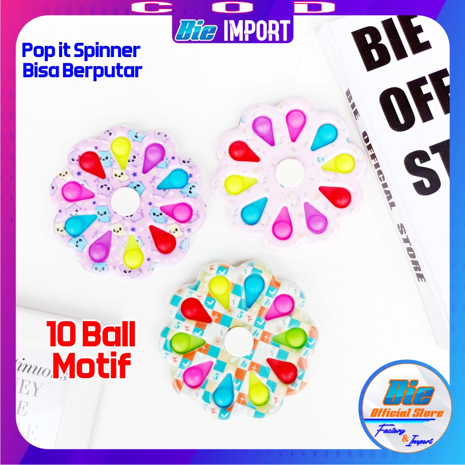 Pop it Spinner Bisa Putar Motif Impor Best Seller