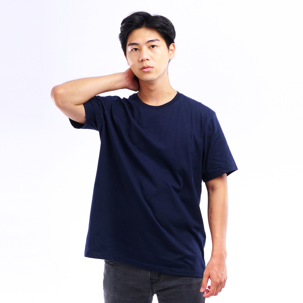 SANVANINA Kaos Polos Pendek Navy | Basic T-Shirt Navy T-01B