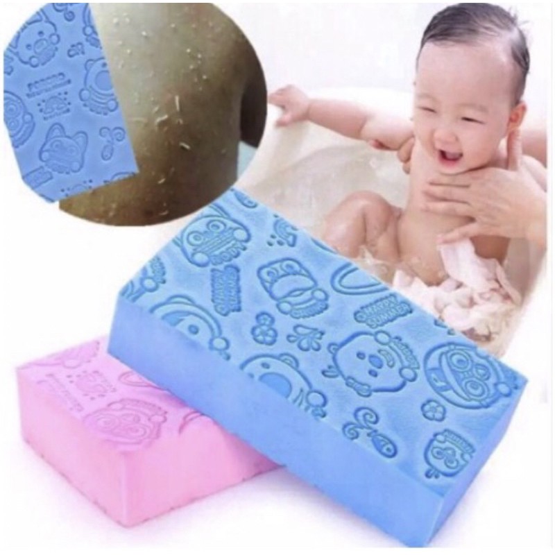 Sponge Mandi Pengangkat Daki aman buat kulit baby /  SPON MANDI UNTUK BAYI MENGANGKAT DAKI DAN DEBU