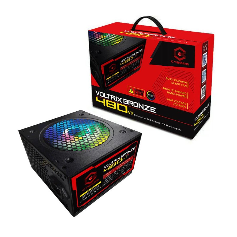 Cyborg Power Supply 480W VOLTRIX BRONZE 480VX RGB