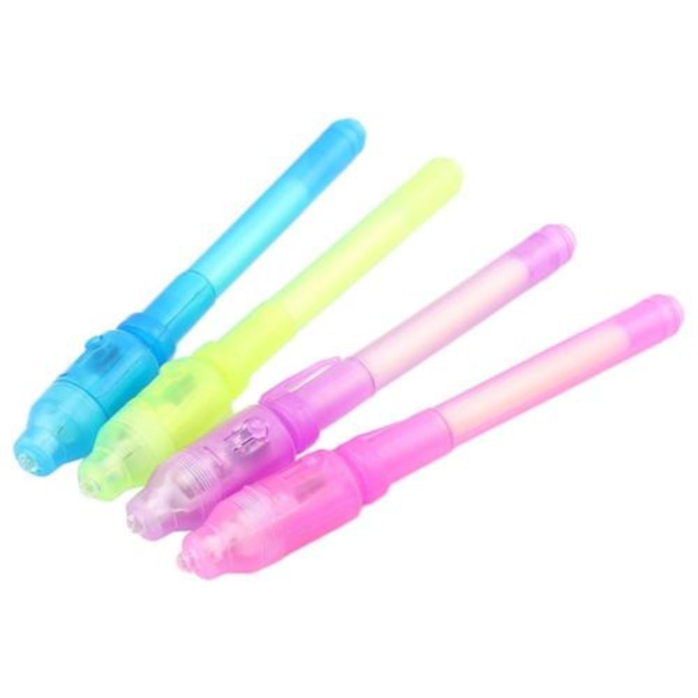 Nanas 3Pcs Warna Random 2in1 Invisible Ink Pen Alat Tulis Menggambar Magic Secret Check Money Tool