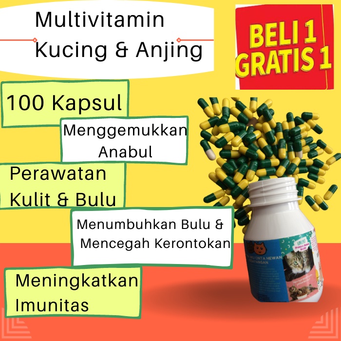 vitamin kucing gemuk dan bulu vitamin kucing nafsu makan penambah nafsu makan kucing penggemuk kucin