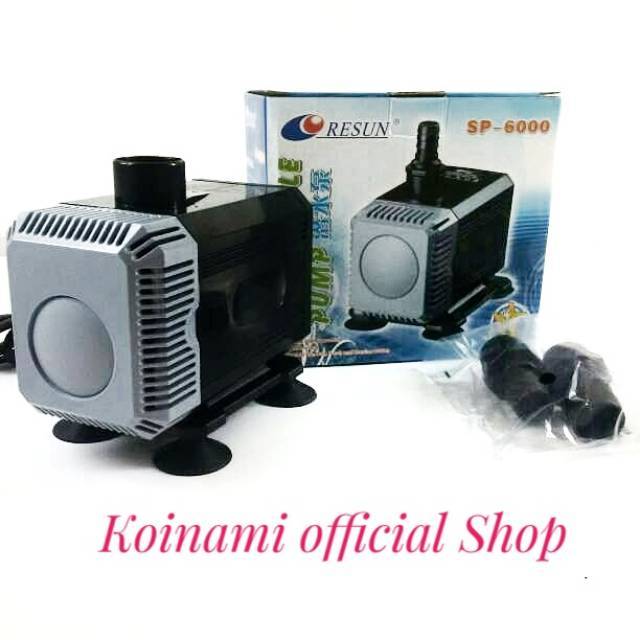 RESUN SP- 6000 / pompa kolam ikan koi / sumbersible pump / filter / 40 watt / 2800 liter 2.5 meter