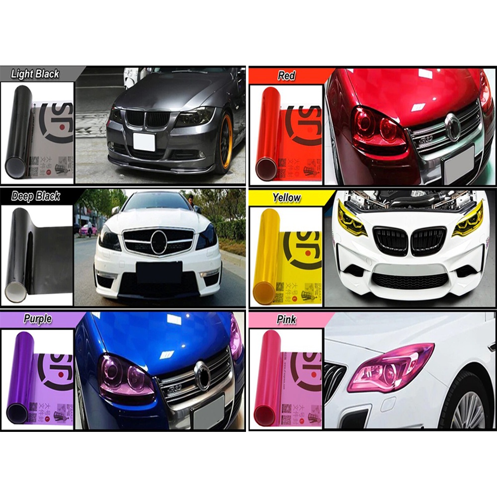 Stiker Sticker Hybrid Headlamp Stoplamp Batok Lampu Mobil Motor Smoke