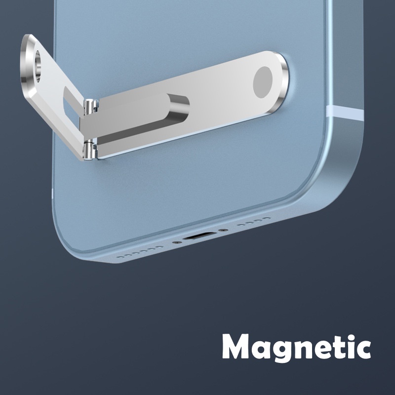 Stand Holder Magnetik Universal Model Lipat Bahan Alloy Untuk Handphone