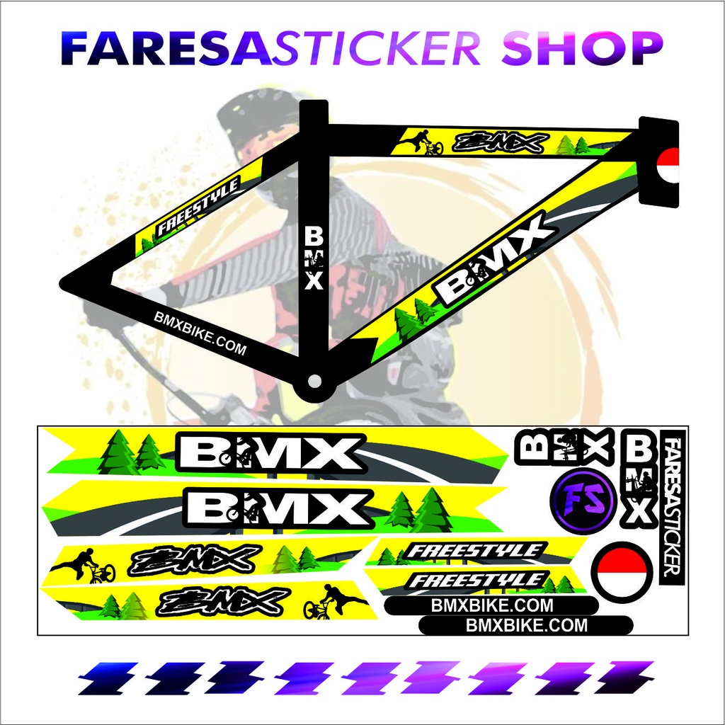(COD) STRIPING STICKER SEPEDA BMX, SEPEDA FREESTYLE