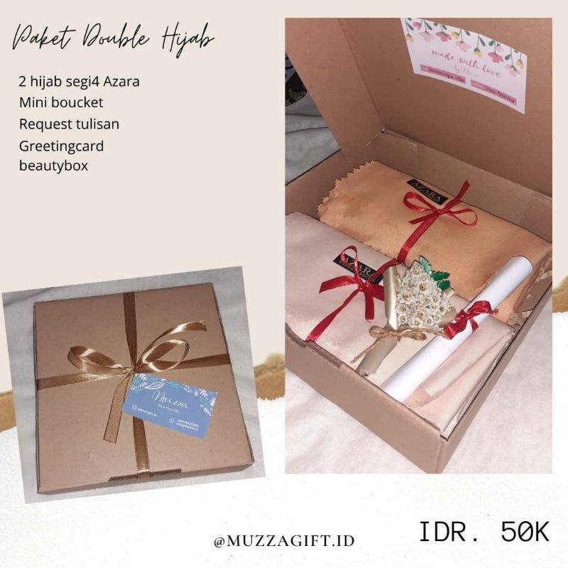 

Hampers muzzagift Hawa Double | Hampers Ulang Tahun/Pernikahan/Wisuda