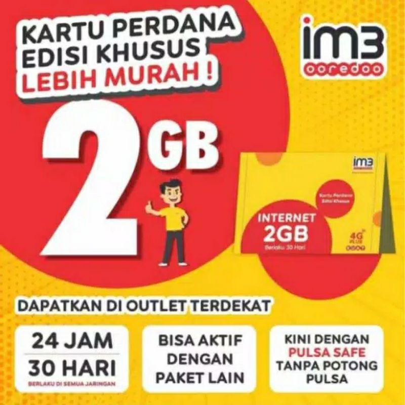Perdana paket 2 GB/30hari flash ORI Indosat (Area SUMATERA, ACEH sampai LAMPUNG)