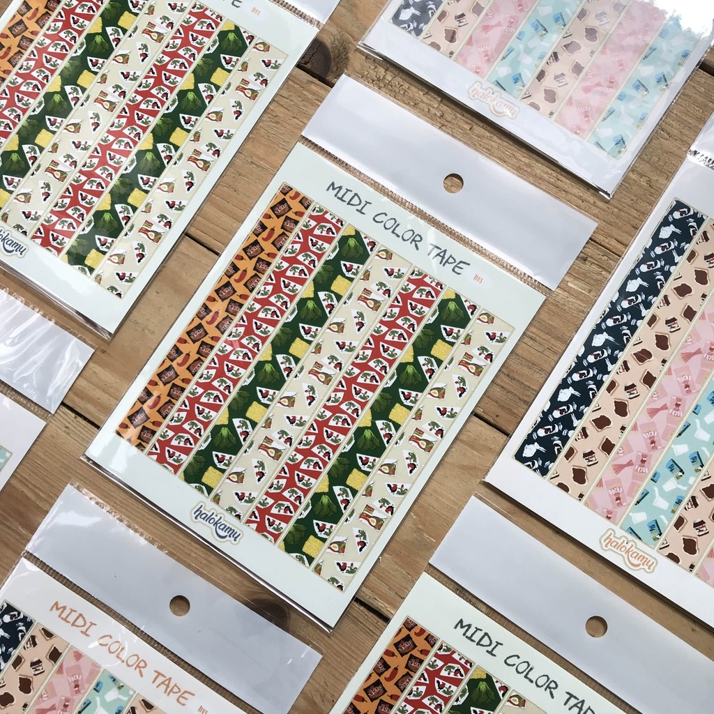 

HALOKAMU Midi Washi Tape Sticker Sheet / Stiker Kiss Cut