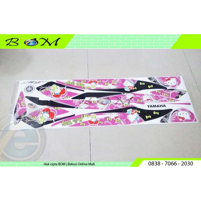 Striping Stiker mio j fi pink hitam 2013 variasi thailand hello kitty