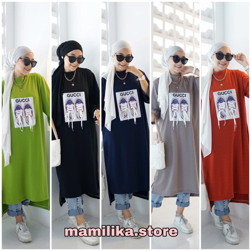 ELMA LONG TUNIK KAOS BABY TERRY PREMIUM | LONG TUNIK KAOS | LONG TUNIK POLOS