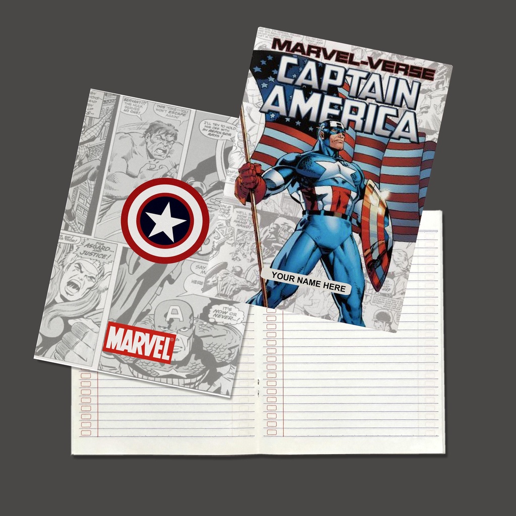 

BUKU CATATAN CAPTAIN AMERICA COMIC - PREMIUM GAMBAR FULLPRINT