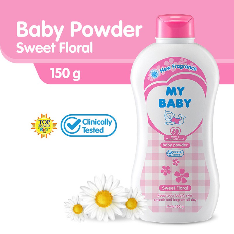 Bedak Bayi My Baby Powder  Pink Wangi Sweet Floral 150gr