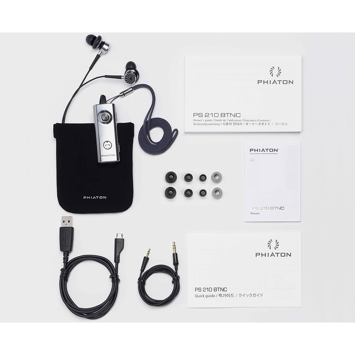 Phiaton PS 210 BTNC Bluetooth APTX Active Noise Cancelling Earphone