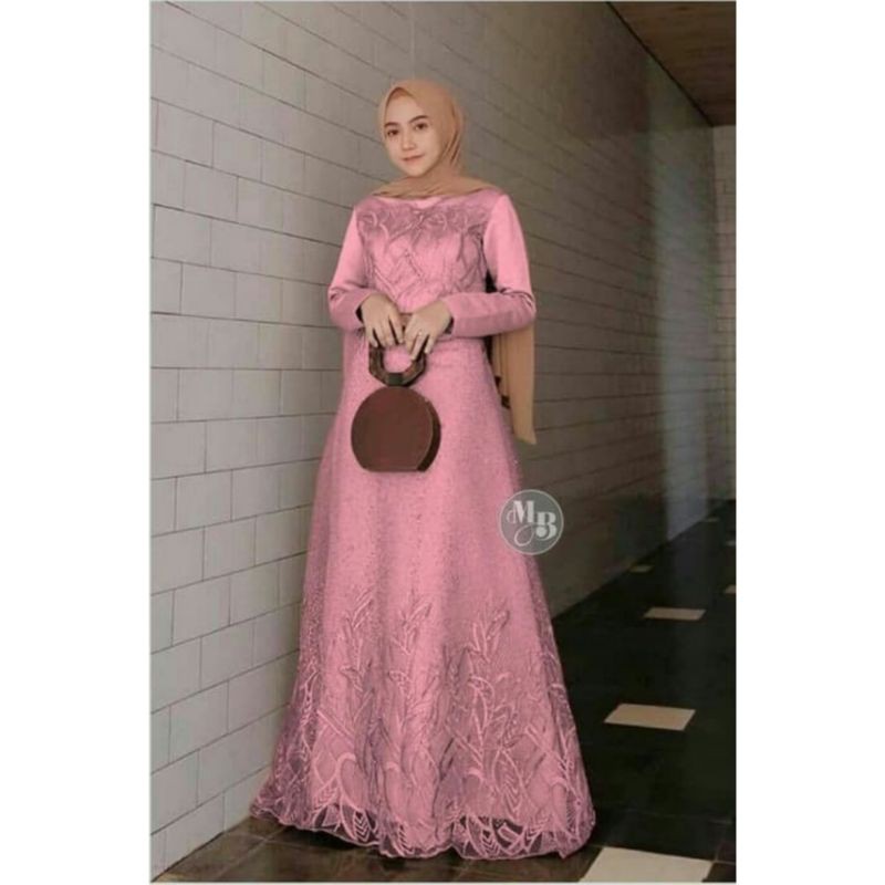 JUMBO ld 120 fit XXXL gamis jumbo gamis bigsize baju pesta jumbo baju lamaran baju tunangan