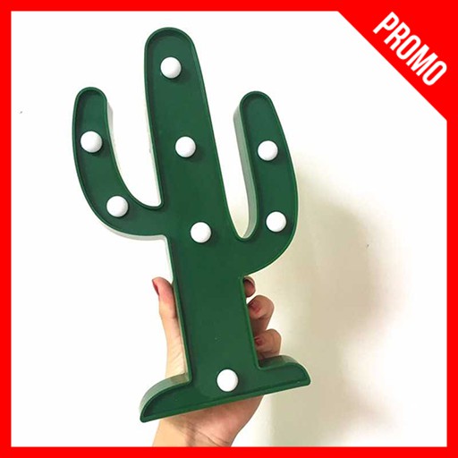 Lampu Dekorasi Marquee Light LED - Lampu Dekorasi Kamar Bentuk Kaktus Unik Murah Import