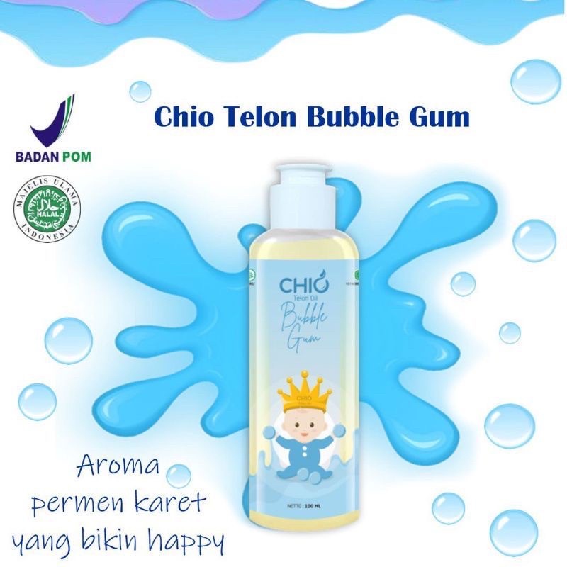 Chio Minyak Telon Bayi Oil Aroma Coklat Strawberry Bubblegum Lemon 100ml
