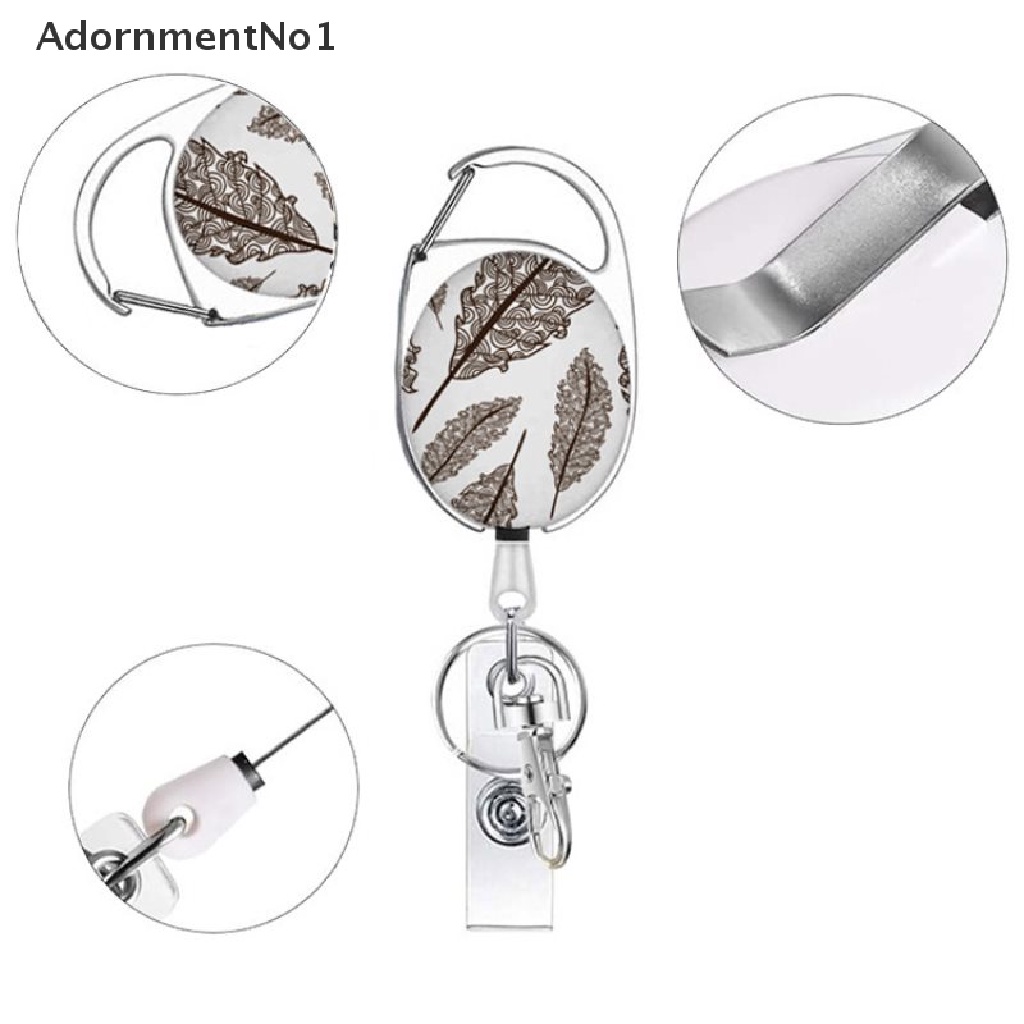 (AdornmentNo1) 2021 Klip Holder Kartu ID / Nama Retractable Untuk Kantor