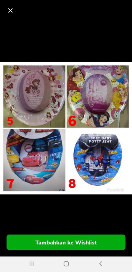 Dudukan toilet anak potty trainer seat baby karakter minnie ok  god