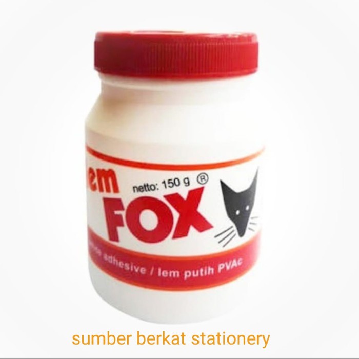 

Lem Fox 150gr/Lem Putih PVAC/Slime/White Adhesive/Lem Kayu