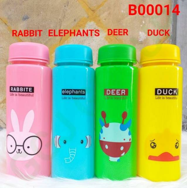 ( B014 ) MY BOTTLE KARAKTER ANIMASI WARNA / BOTOL MINUM / KWALITAS TERBAIK / TAHAN PECAH