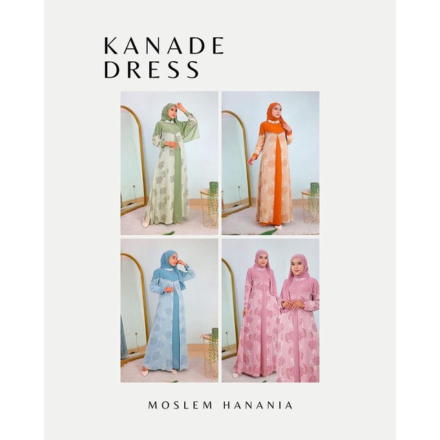 Kanada Dress Set Khimar - Gamis Cantik Terbaru - Gamis Kekinian