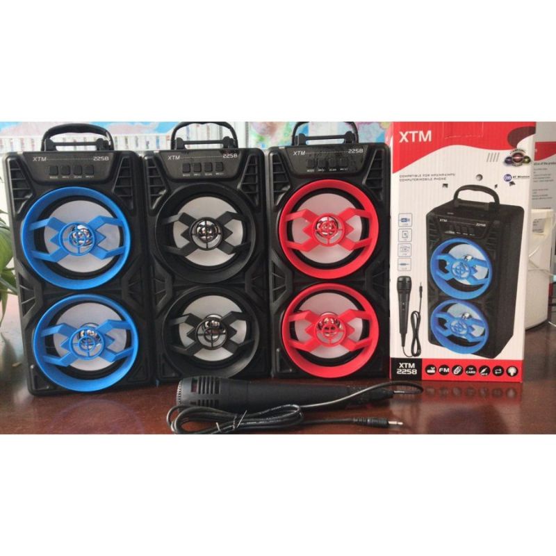 COD*Speaker Bluetooth XTM 2258 +Mic / Speaker Portable Karoke Super bass