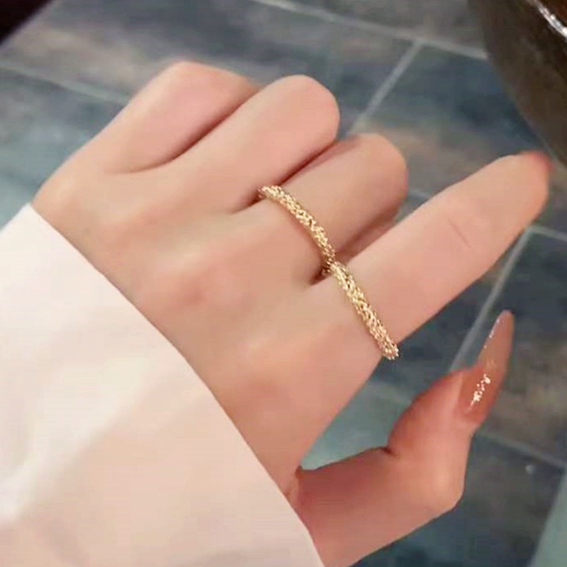 Cincin Model Terbuka Dapat Disesuaikan Gaya Korea