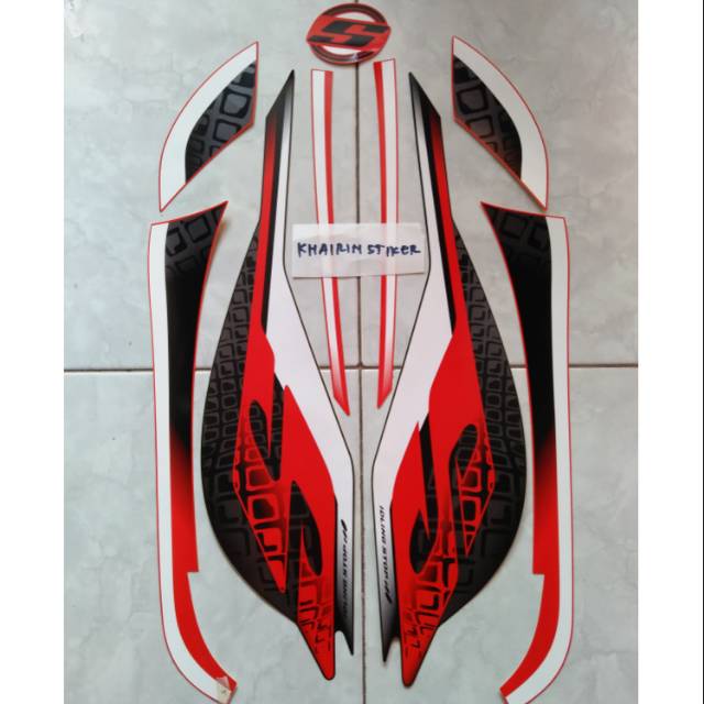 Striping scoopy 2019 2020 hitam merah sporty original
